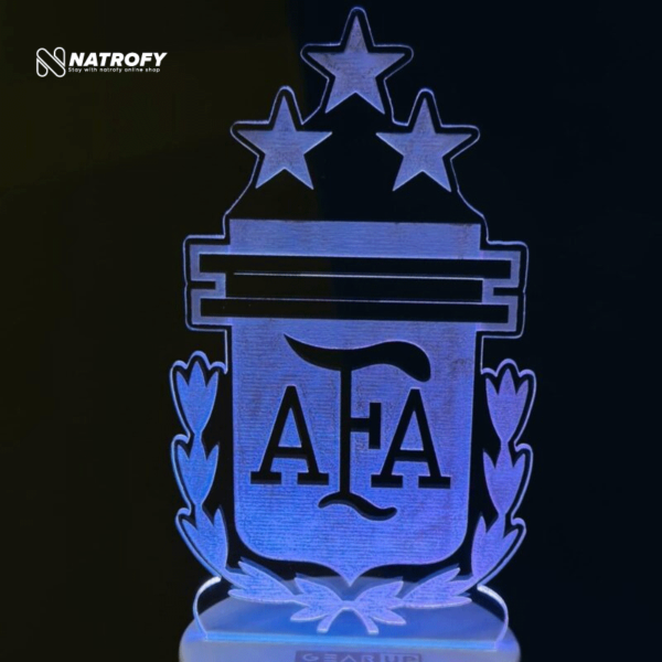 GearUP Acrylic Multicolor Night Lamp (Argentina Football Logo)