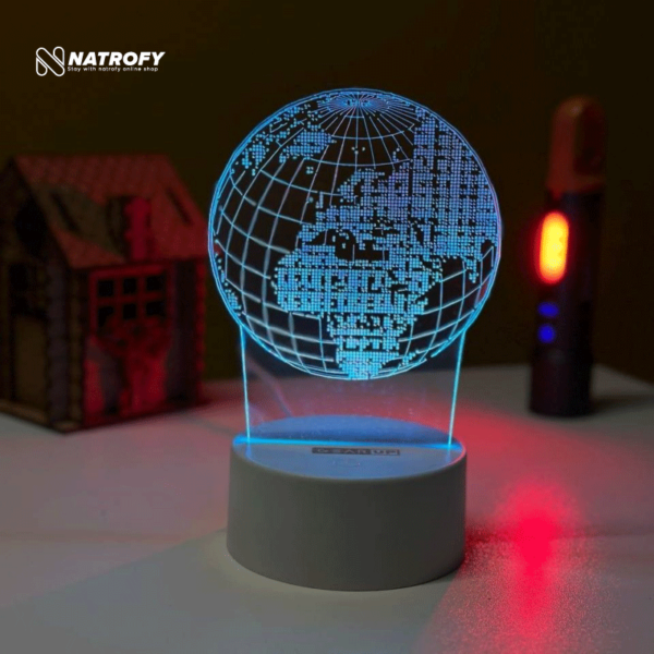 GearUP Acrylic Multicolor Night Lamp (Globe)- WHITE