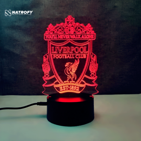 GearUP Acrylic Multicolor Night Lamp Black (Liverpool F.C.)