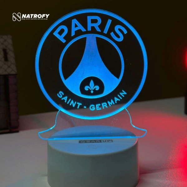 GearUP Acrylic Multicolor Night Lamp (PSG Logo)