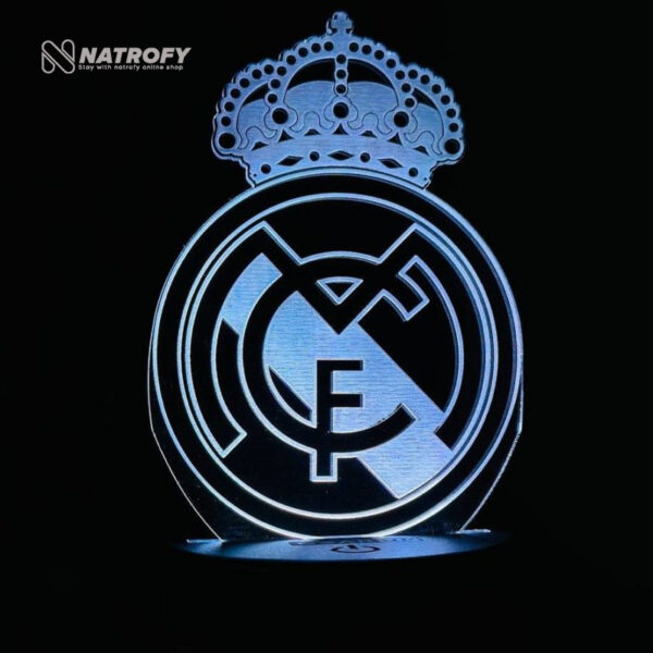 Acrylic Multicolor Night Lamp Black Real Madrid FC