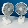 ISULIFE FA13R Rechargeable Clip Fan (8000mAh)- White Color - Image 3